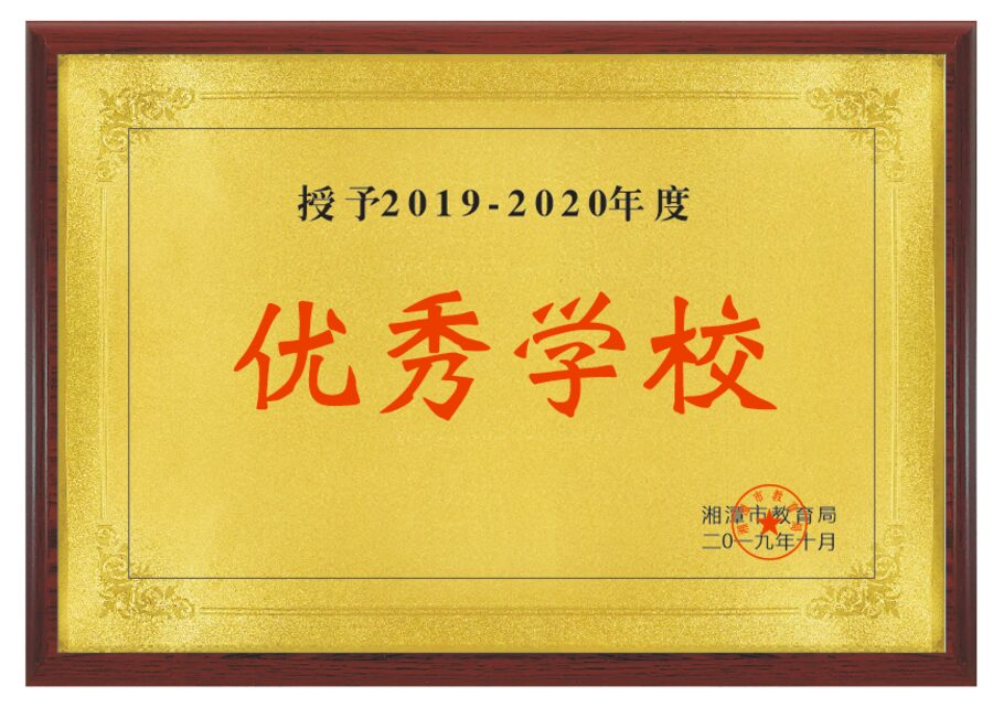 优秀学校 2019-2020 铜牌